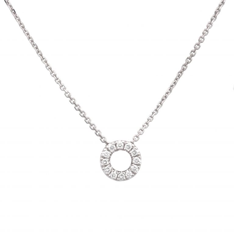 Řetízek s kolečkem osázeným diamanty