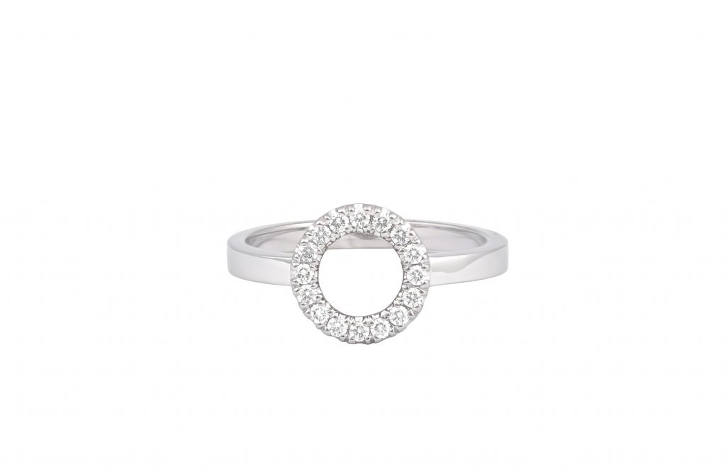 Prsten kolečko osázené diamanty Prsten kolečko osázené diamanty