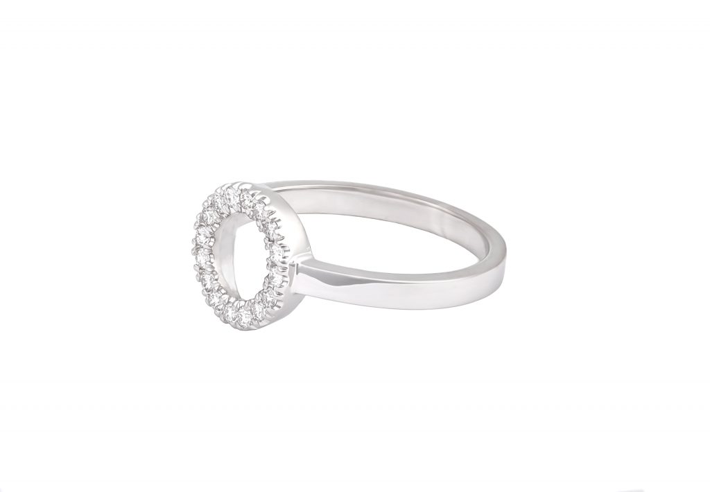 Prsten kolečko osázené diamanty Prsten kolečko osázené diamanty